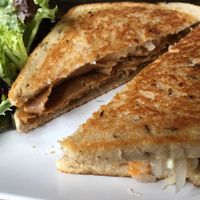 the famous reuben sandwich at Strong Hearts in Syracuse
