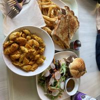 Reuben with fries, beef sandwich with side salad, and Mac and cheese  at Strong Hearts in Syracuse