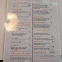 Menu as of April 2024 (1 of 2) at Strong Hearts in Syracuse