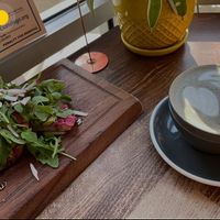 Avo toast, beet hummus, arugula   at Public Square in La Mesa