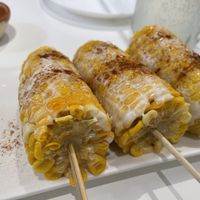 Vegan Mexican street corn (elotes)  at Verde Mar in Hong Kong Island
