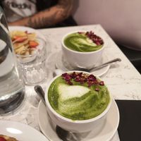 Matcha latte at POG - Tara St in Dublin