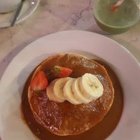 Biscoff sauce, banana and strawberries at POG - Tara St in Dublin