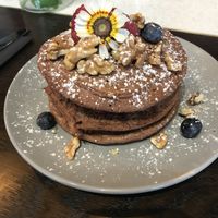 Vegan Protein Pancakes at POG - Tara St in Dublin
