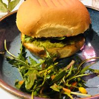 Vegan burger at POG - Tara St in Dublin