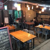 The dinning tables at Sikon in Chiang Mai