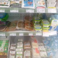 Chilled section with lots of vegan options at Biologiko Xorio - Organic Village in Athens