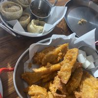 Dumplings and fried chicken   at K-pub in Adelaide