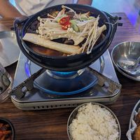 Dumpling and veg hot pot at K-pub in Adelaide