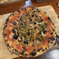 Felafel pizza  at Loro Loco in Koh Lanta