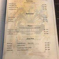 Menu at Loro Loco in Koh Lanta