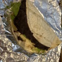 Bean, onion and avocado taco   at AUS - Tacodeli in Austin