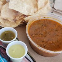 Chips & Salsa - lots of salsa!! at AUS - Tacodeli in Austin