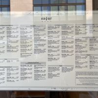 The menu. Vegan options clearly marked.  at Sagar Vegan & Vegetarian Restaurant - West End in London