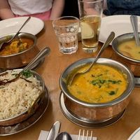 Veggie korma and pilau rice   at Sagar Vegan & Vegetarian Restaurant - West End in London