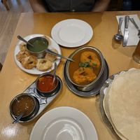 These are the Rasa Vada, Pappadam and Pani Puri.  at Sagar Vegan & Vegetarian Restaurant - West End in London
