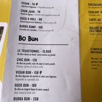 Menu   at Mian Fan in Paris