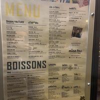 Menu  at Mian Fan in Paris