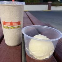 Cookies n cream milkshake. White chocolate peanut butter ice cream.  at Almond Milk Creamery in Las Vegas
