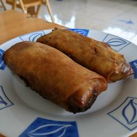 Vegan spring rolls at Good Affinity in Cuenca
