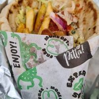 Chick'n gyros at What The Pitta in Brighton