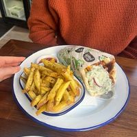 Doner Gyros and Fries  at What The Pitta in Brighton
