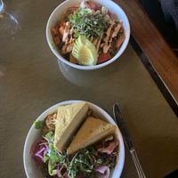 Cauliflower bowl with Tofu and Buddha with avocado #Veganuary at Kitchen428 Restaurant and Mojo's Lounge in Woodland