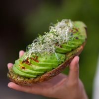 Avocado+pesto toast (the best sourdough bread in tijuana) at Gardeno in Tijuana