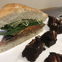 BDS (best darn sandwich) and brownies! at Karma Café in Asheville