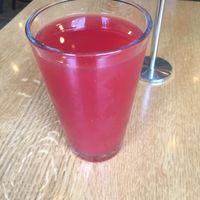 Coconut elderberry and ? Something else I can’t remember  at Karma Café in Asheville