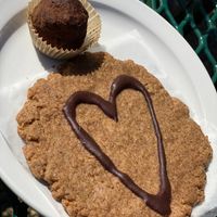 Almond butter chocolate  cookie  at Karma Café in Asheville