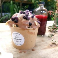 Are kind, the food is healthy n deli ☺️ at The Organic Press in Toronto