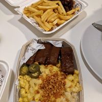 Ribs + Mac, Burnt Ends + Chips at Lazy Boy Kitchen in North West London