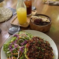 Banoffe bowl and Avocado & Tofu Toastt  at Madiha Surf Lodge in Matara