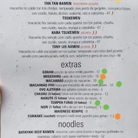 Menu Pratos Principais at Hirá Ramen Izakaya in Sao Paulo