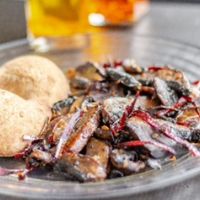 PORTOBELLO AL AJILLO at Reja Café in Cuernavaca