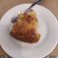 Tarta de piña veggie at La Riera in Barcelona