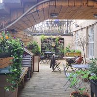 Outside seating at Soul Food Kitchen in Glasgow