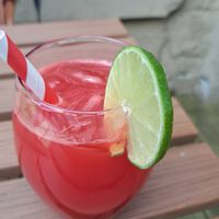 Watermelon fresh pressed juice - I definitely had the holiday vibe drinking this at Soul Food Kitchen in Glasgow