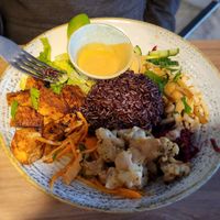 Spring lemongrass soul bowl at Soul Food Kitchen in Glasgow