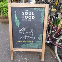 Sign outside at Soul Food Kitchen in Glasgow