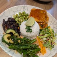 Sesame tofu bowl at Soul Food Kitchen in Glasgow