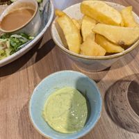 Chips with basil mayo at Soul Food Kitchen in Glasgow