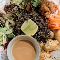 Lemongrass soul bowl at Soul Food Kitchen in Glasgow