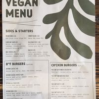 Vegan/Veggie menu as of 14.06.21 at HUB St Ives in St Ives