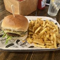 Burger at HUB St Ives in St Ives