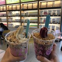 Chai (dairy) and Fresa (non-dairy) at Bio Health Store in Chihuahua