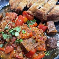 Seitan and peppers ( a little kick)  at Tarantula in Thessaloniki