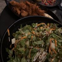 Green salad + nuggets   at Tarantula in Thessaloniki