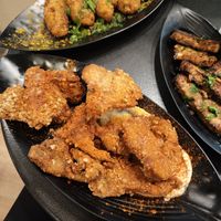 Fried mushroom at Tarantula in Thessaloniki